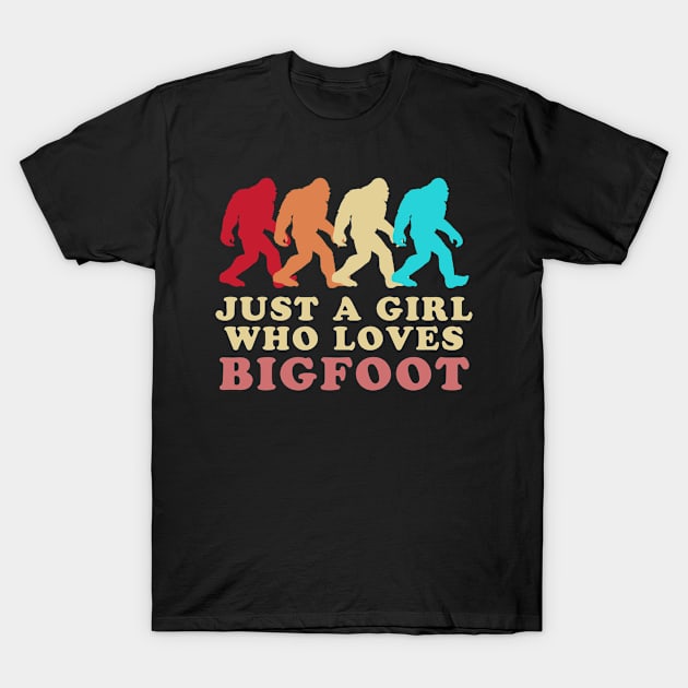 Just A Girl Who Loves Bigfoot T-Shirt by narekmug